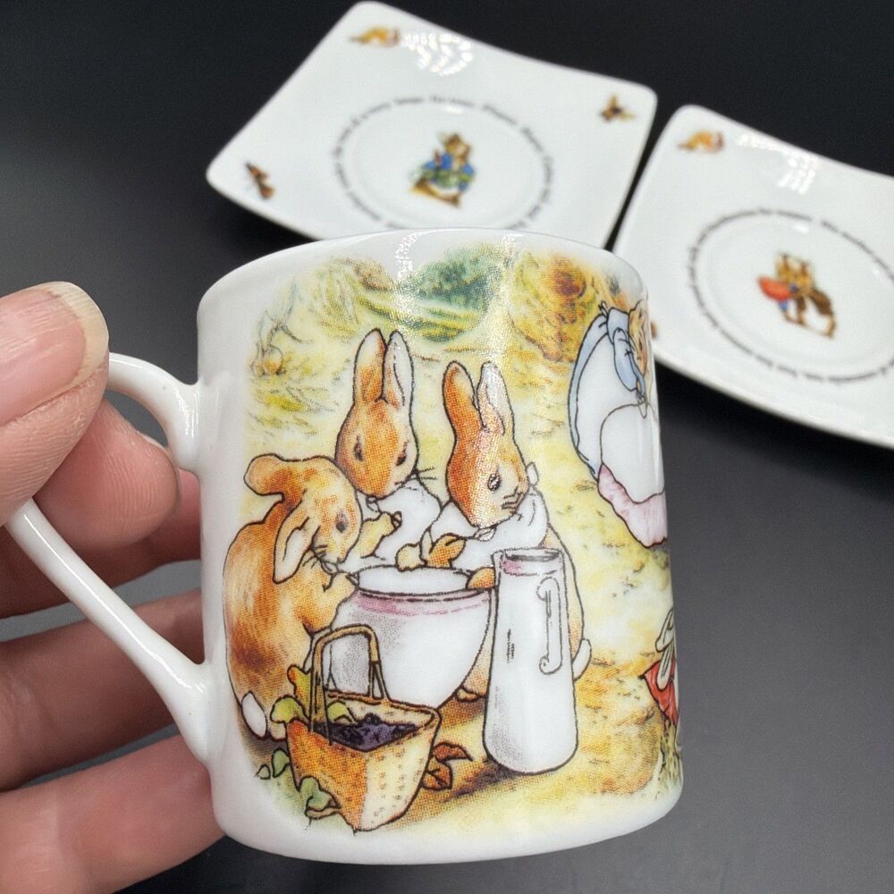 2010 Peter Rabbit Tea Party Set for Two Beatrix Potter. Made/England. Good Cond. - Picture 4 of 16